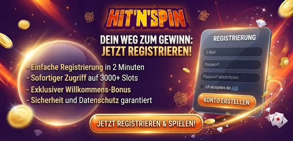 Registrierung bei HitnSpin Casino